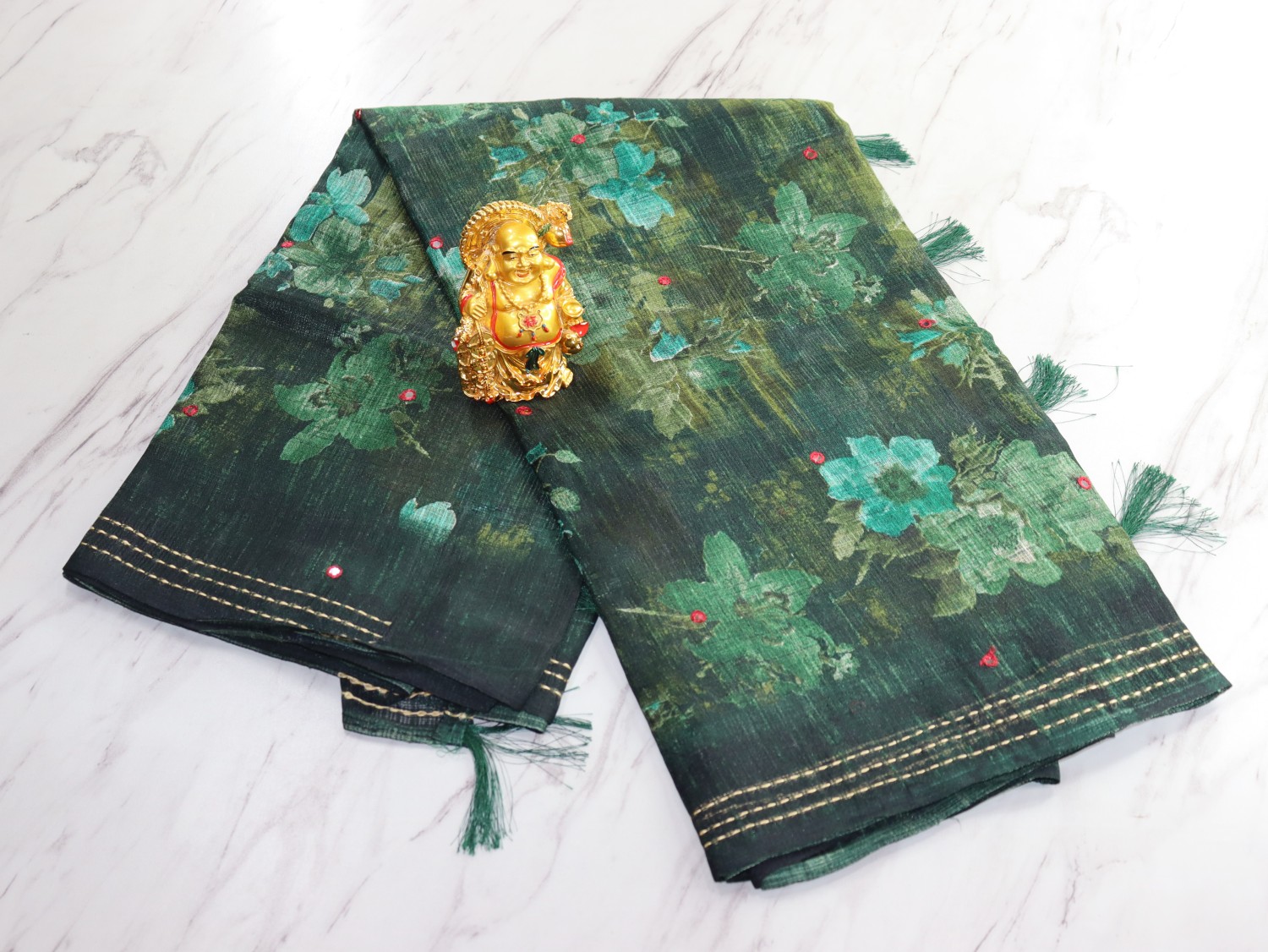 Floral Linen Saree